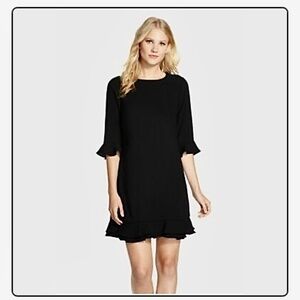Black A-Line Mini Dress by CeCE - Your LBD Go-To for the Holidays!  Party Dress!